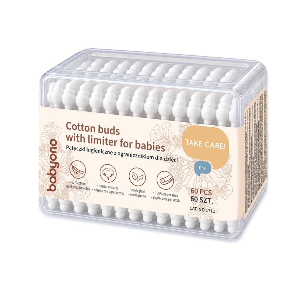 Babyono krapštukai ausims vaikiški saugus medvilniniai 60vnt 1711