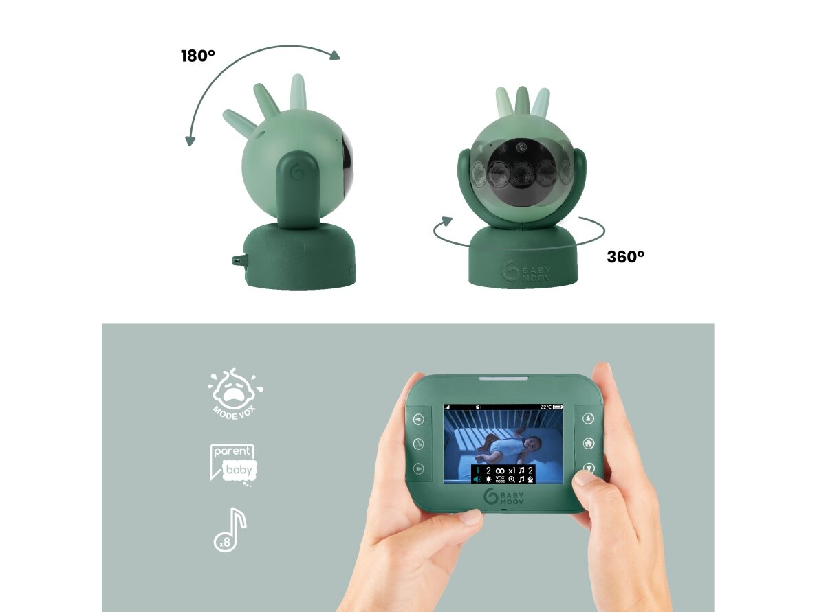 Babymoov YOO Twist Motorised Video Baby Monitor A014425 2 Babymoov YOO Twist Motorised Video Baby Monitor A014425 2