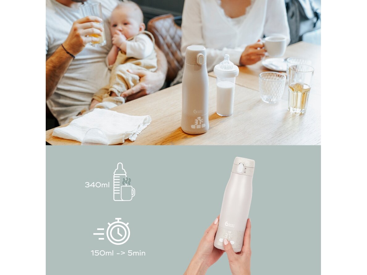 Babymoov Moov & Feed travel bottle warmer - Mineral Beige A002103 3 Babymoov Moov & Feed travel bottle warmer - Mineral Beige A002103 3