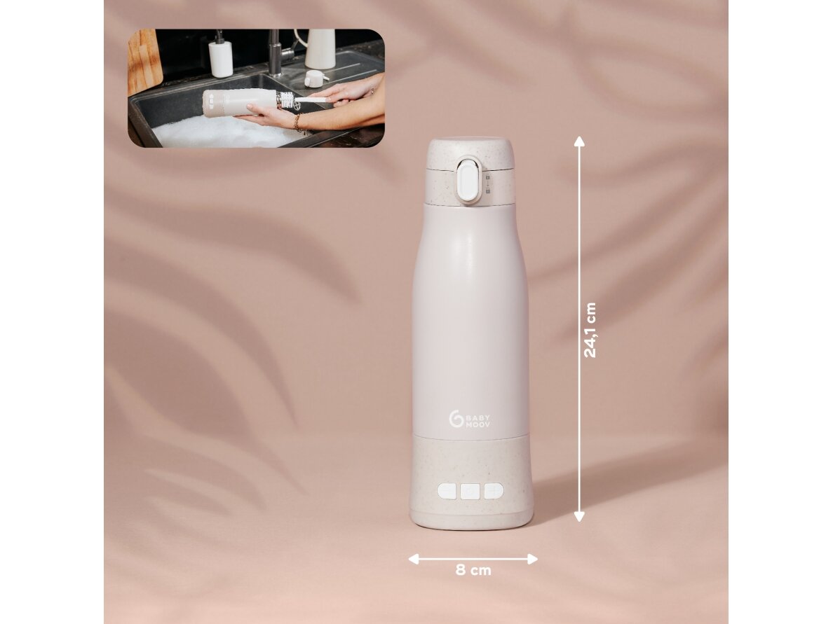 Babymoov Moov & Feed travel bottle warmer - Mineral Beige A002103 2 Babymoov Moov & Feed travel bottle warmer - Mineral Beige A002103 2