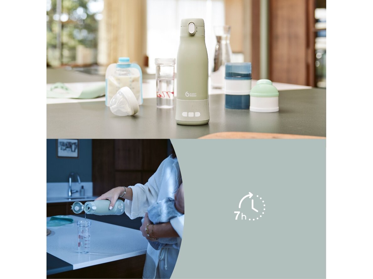 Babymoov Moov & Feed travel bottle warmer - Sage Green A002104 3 Babymoov Moov & Feed travel bottle warmer - Sage Green A002104 3