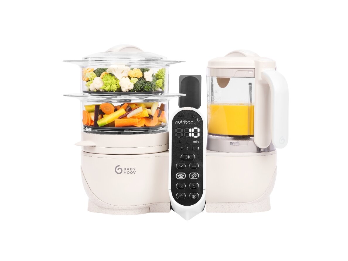 Babymoov Nutribaby + 6-in-1 multi-purpose baby food processor - Mineral Beige A001135 Babymoov Nutribaby + 6-in-1 multi-purpose baby food processor - Mineral Beige A001135
