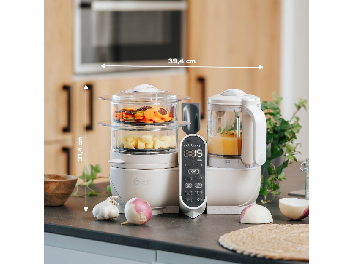 Babymoov Nutribaby + 6-in-1 multi-purpose baby food processor - Mineral Beige A001135 5 Babymoov Nutribaby + 6-in-1 multi-purpose baby food processor - Mineral Beige A001135 5