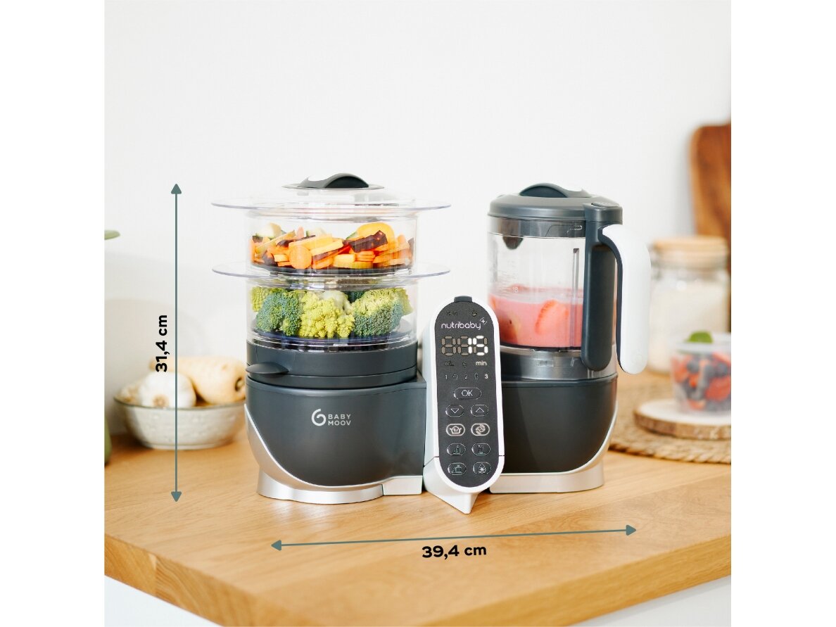 Babymoov Nutribaby + 6-in-1 multi-purpose baby food processor - Industrial Grey A001124 5
