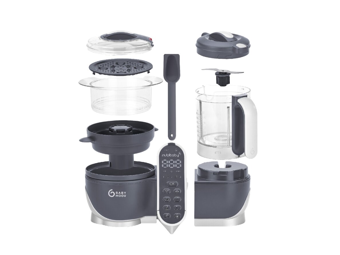 Babymoov Nutribaby + 6-in-1 multi-purpose baby food processor - Industrial Grey A001124 2 Babymoov Nutribaby + 6-in-1 multi-purpose baby food processor - Industrial Grey A001124 2