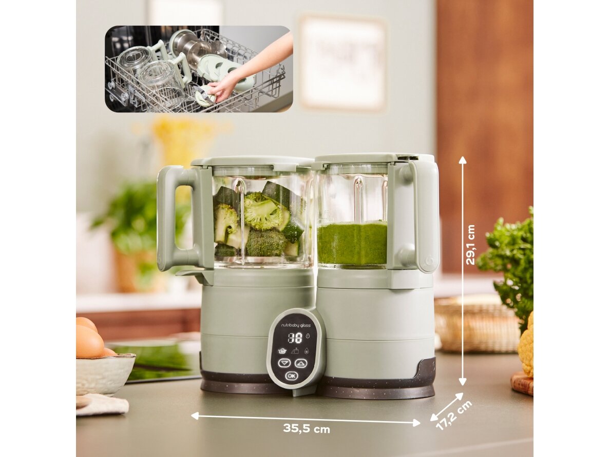 Babymoov Nutribaby Glass multifunction glass baby food maker - Celadon Green A001138 7 Babymoov Nutribaby Glass multifunction glass baby food maker - Celadon Green A001138 7