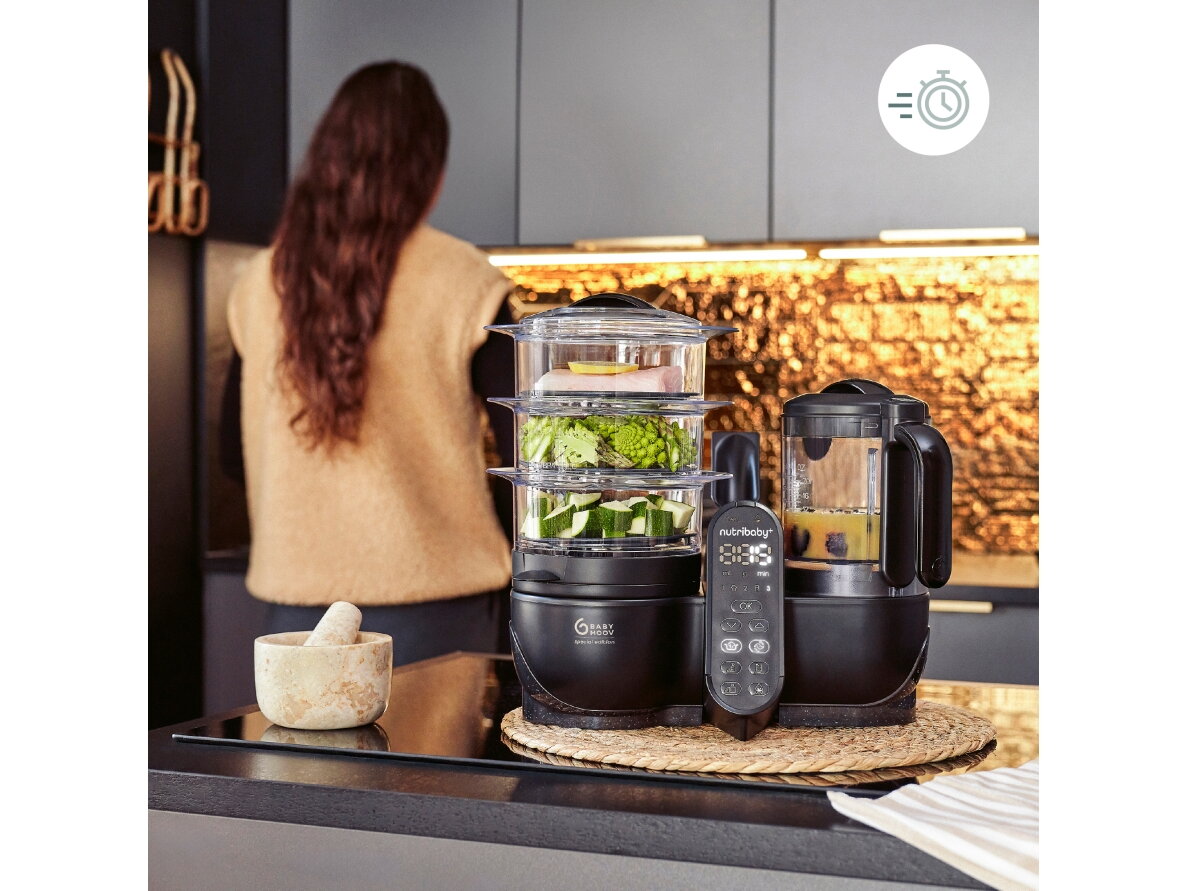 Babymoov Nutribaby + XL Large capacity multi-purpose food processor - Mineral Black A001140 6