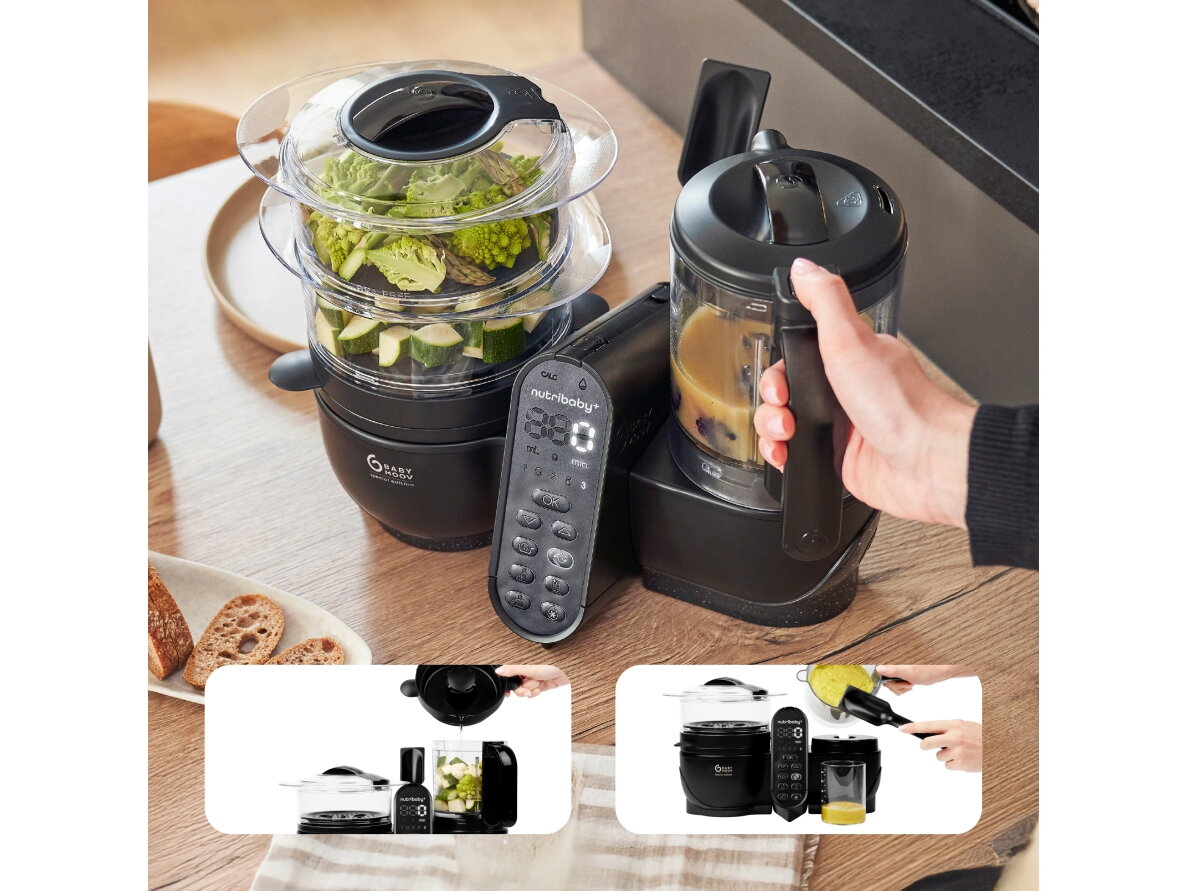 Babymoov Nutribaby + XL Large capacity multi-purpose food processor - Mineral Black A001140 5