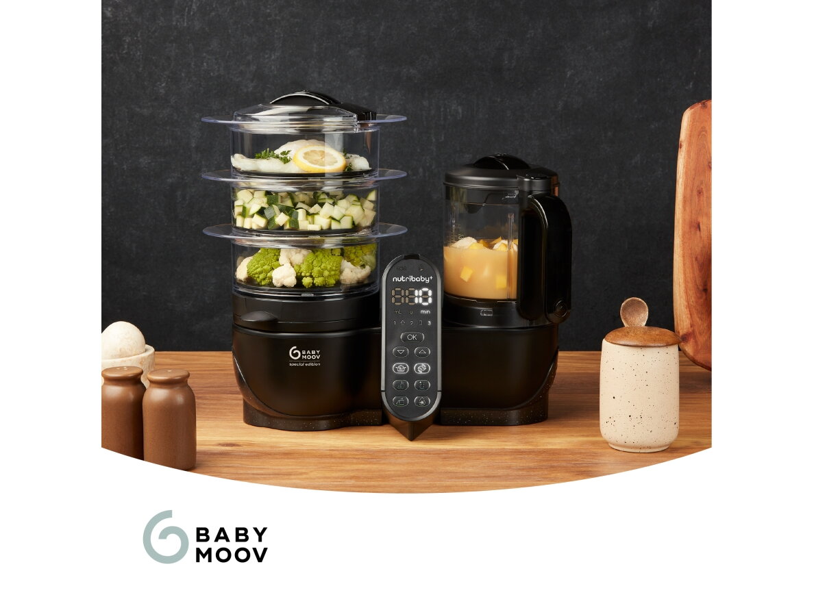 Babymoov Nutribaby + XL Large capacity multi-purpose food processor - Mineral Black A001140 4 Babymoov Nutribaby + XL Large capacity multi-purpose food processor - Mineral Black A001140 4