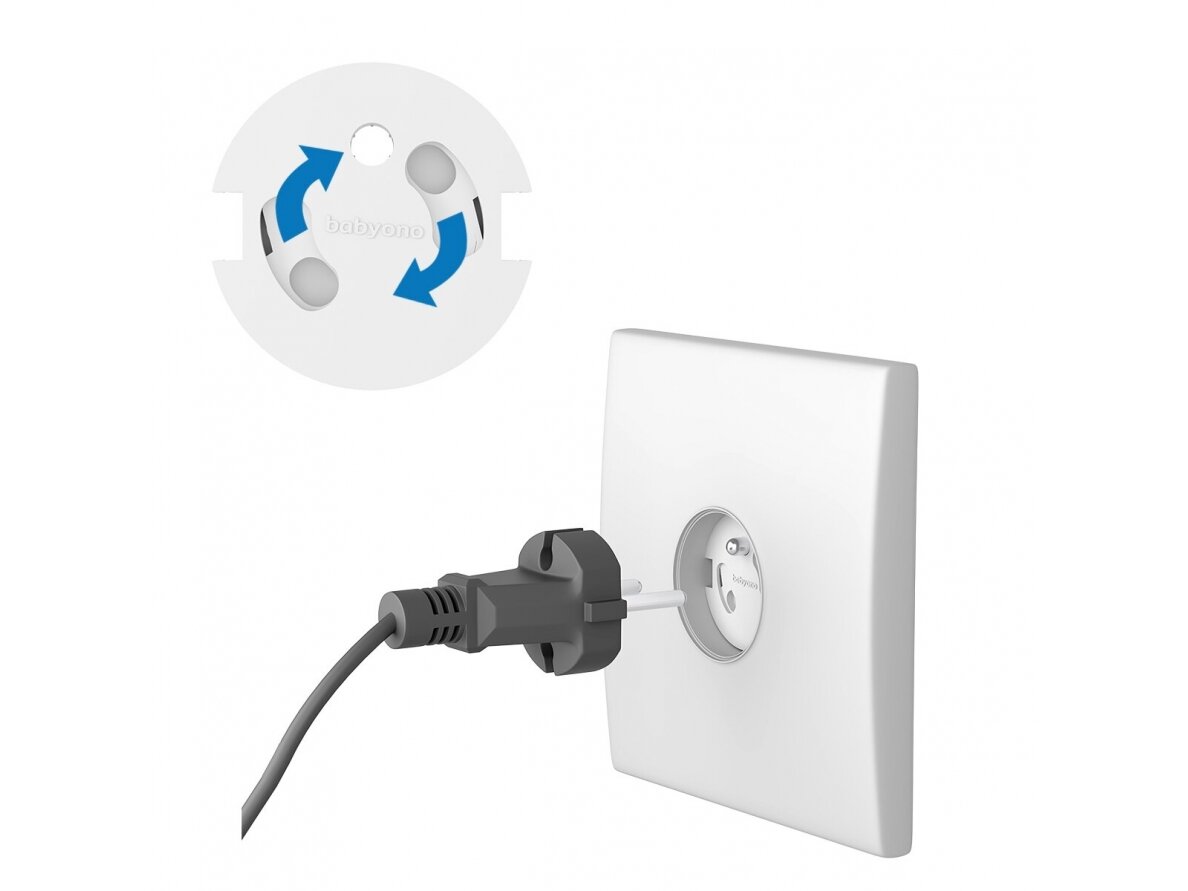 BabyOno electrical outlet safety cover rotating cover system 10 pcs 962/10 2