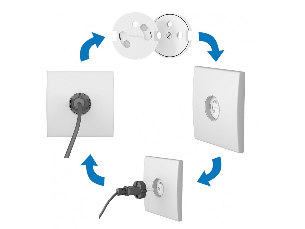 BabyOno electrical outlet safety cover rotating cover system 10 pcs 962/10 5