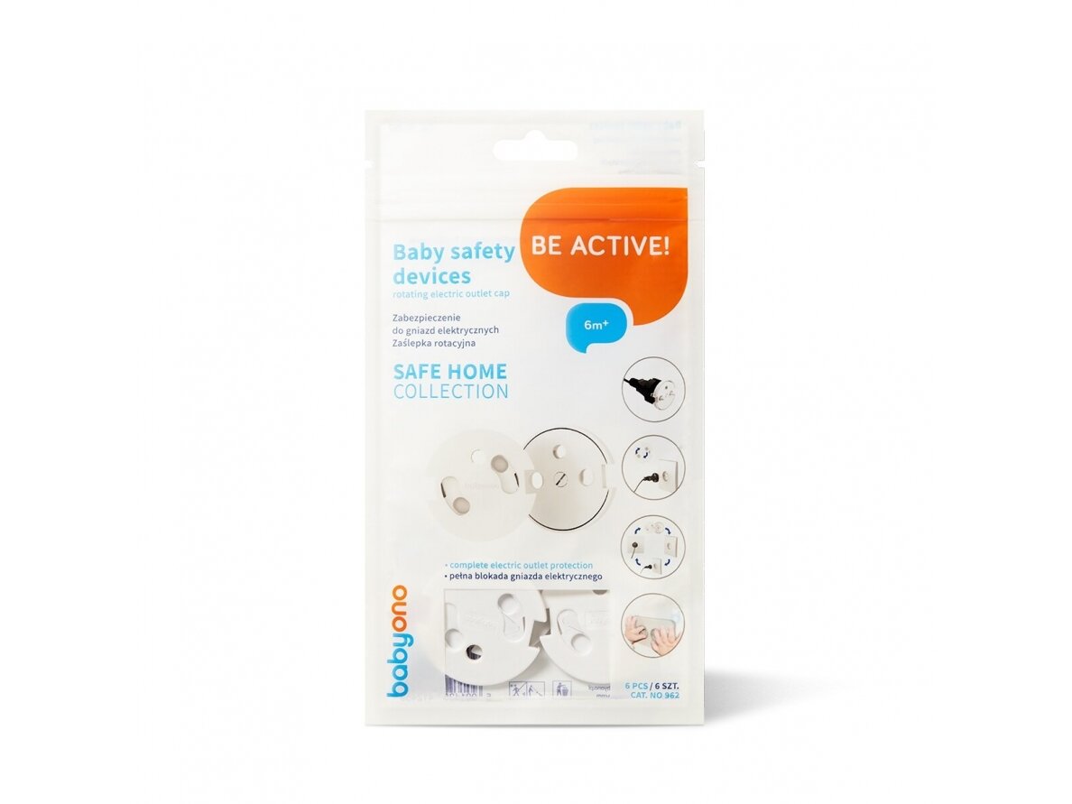 BabyOno electrical outlet safety cover. Rotating cover system, 962 6 BabyOno electrical outlet safety cover. Rotating cover system, 962 6