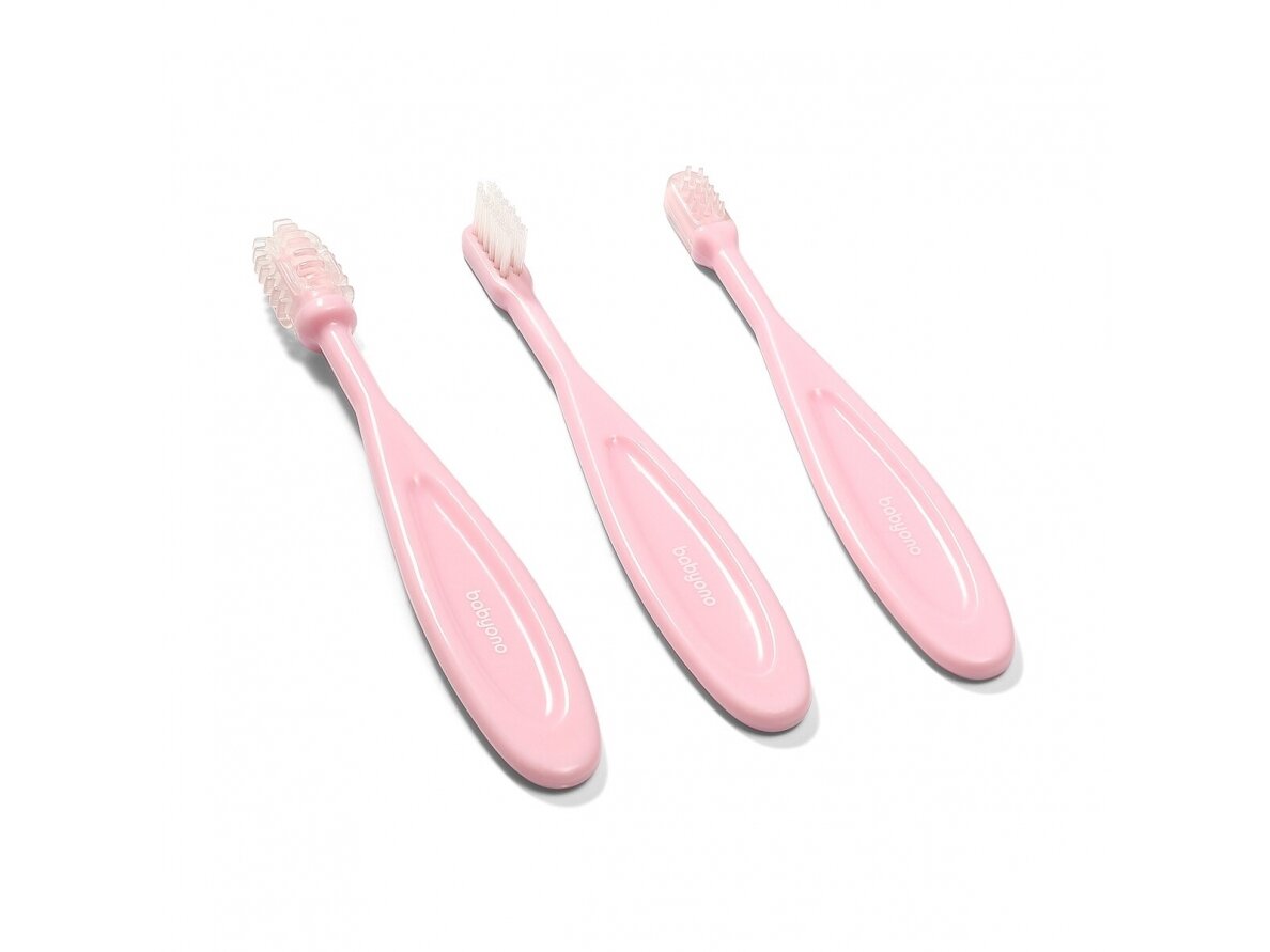 Babyono toothbrushes 3 pcs pink 550/01 Babyono toothbrushes 3 pcs pink 550/01