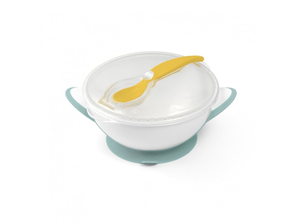 Baby suction bowl with spoon, yellow, 1063/03 Baby suction bowl with spoon, yellow, 1063/03