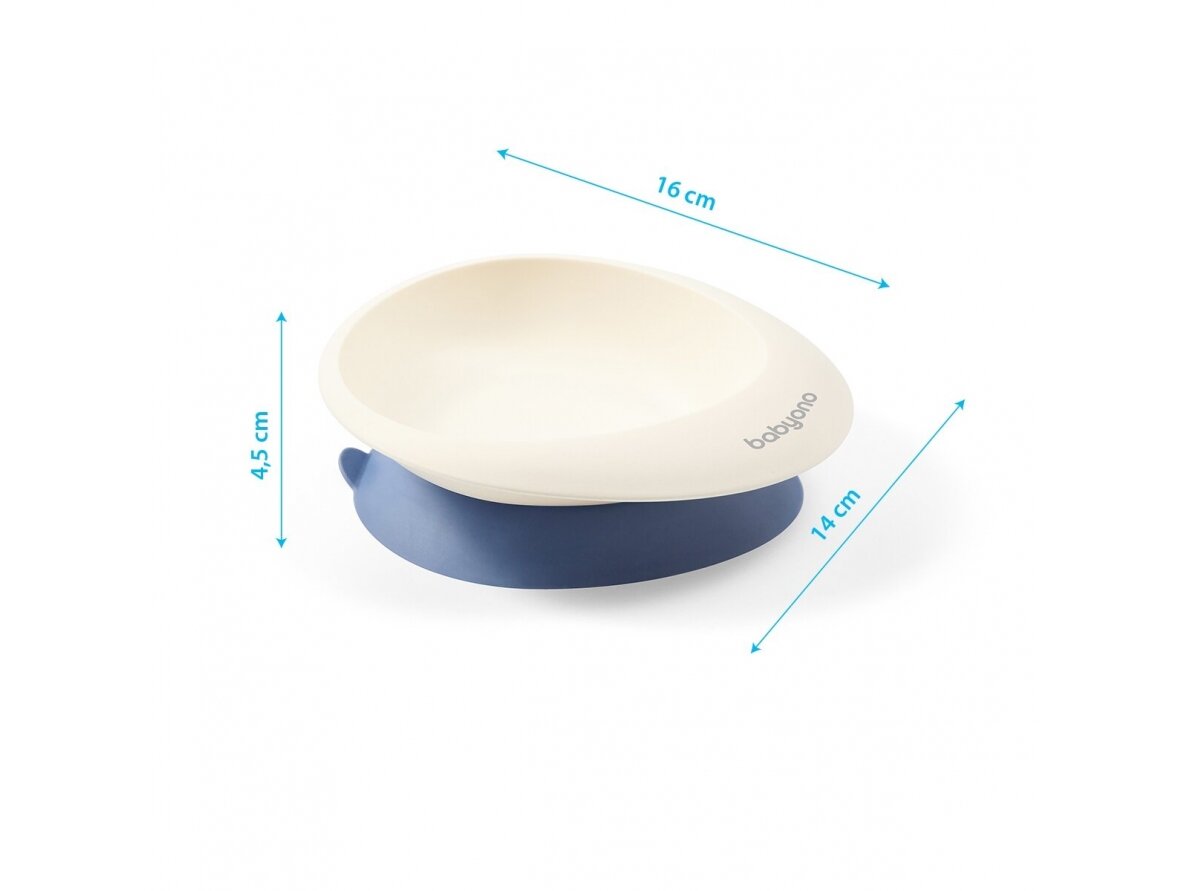 Baby suction bowl with spoon, blue, 1077 6 Baby suction bowl with spoon, blue, 1077 6