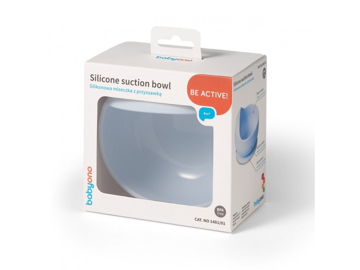 Babyono silicone suction bowl blue 1481/01 2