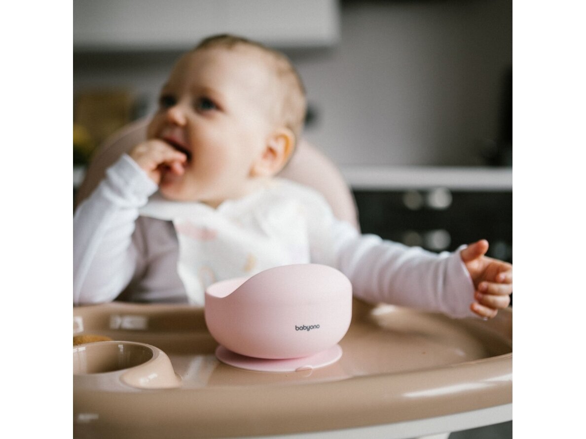 Babyono silicone suction bowl pink 1481/02 9