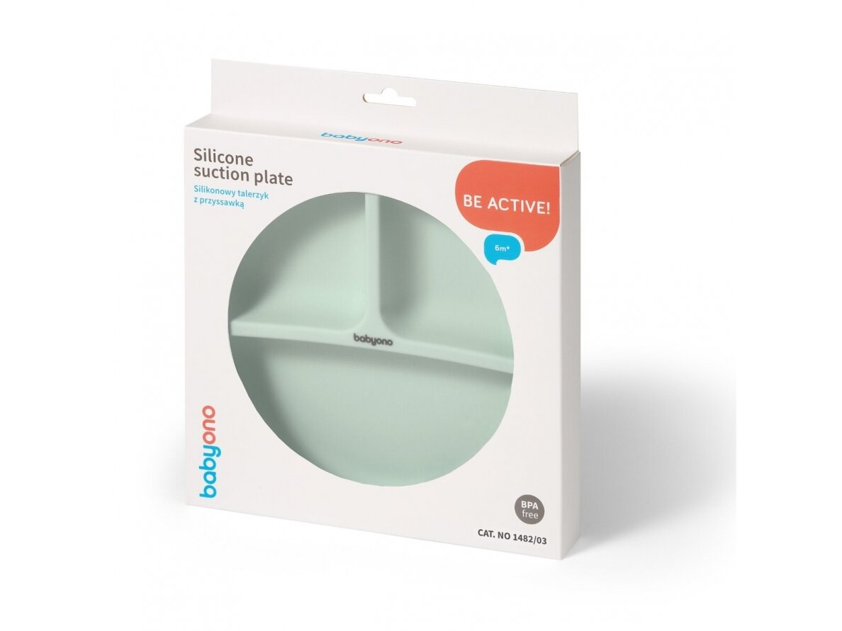 Babyono silicone suction bowl mint 1482/03 2 Babyono silicone suction bowl mint 1482/03 2