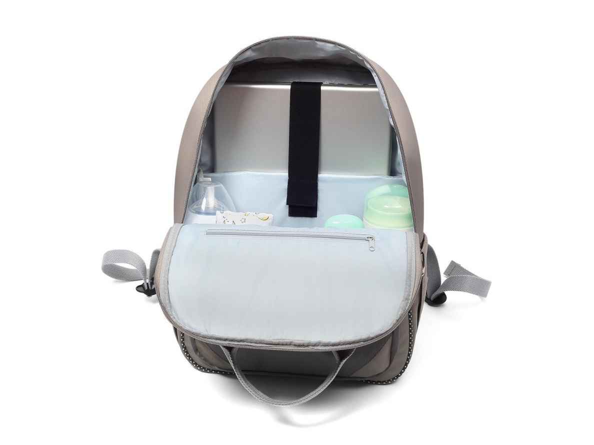 Diaper / Mummy backpack LONDON LOOK grey 2 Diaper / Mummy backpack LONDON LOOK grey 2