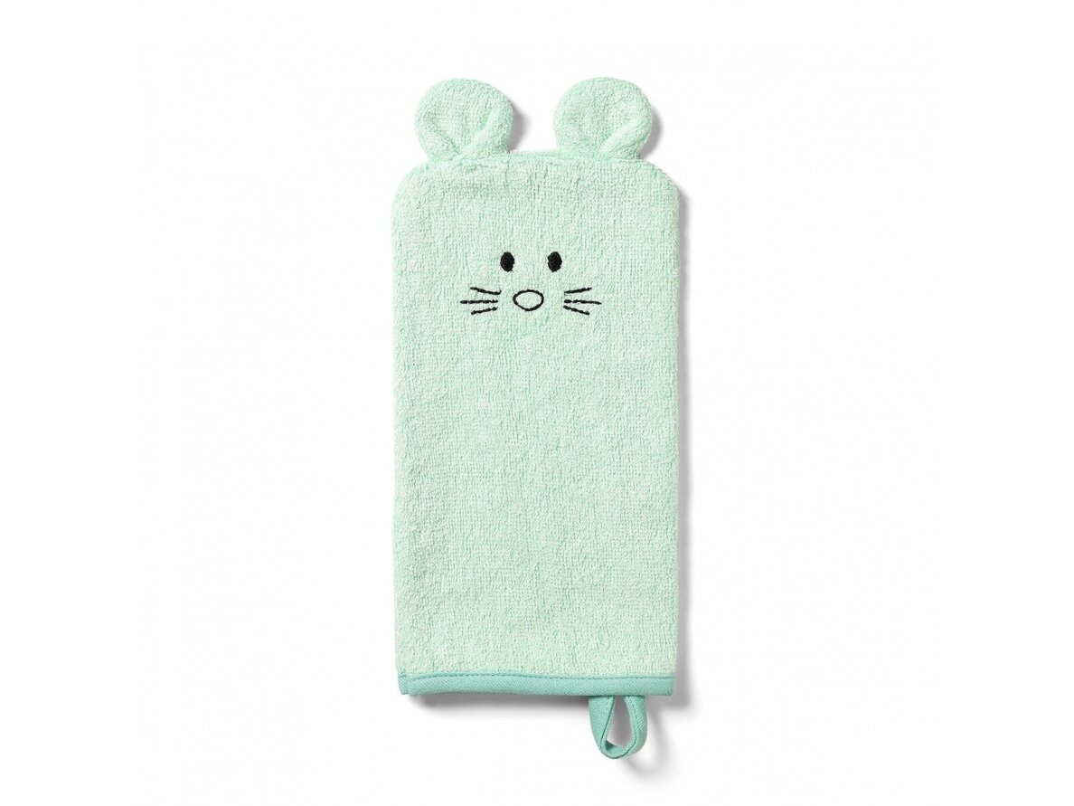 Babyono bamboo baby wash mitt green 787/03