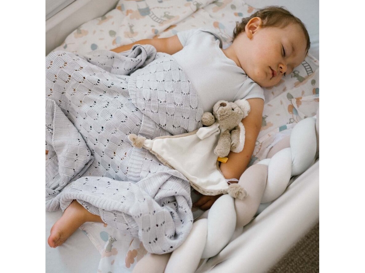 Babyono bamboo knitted blanket grey 1479/02 2