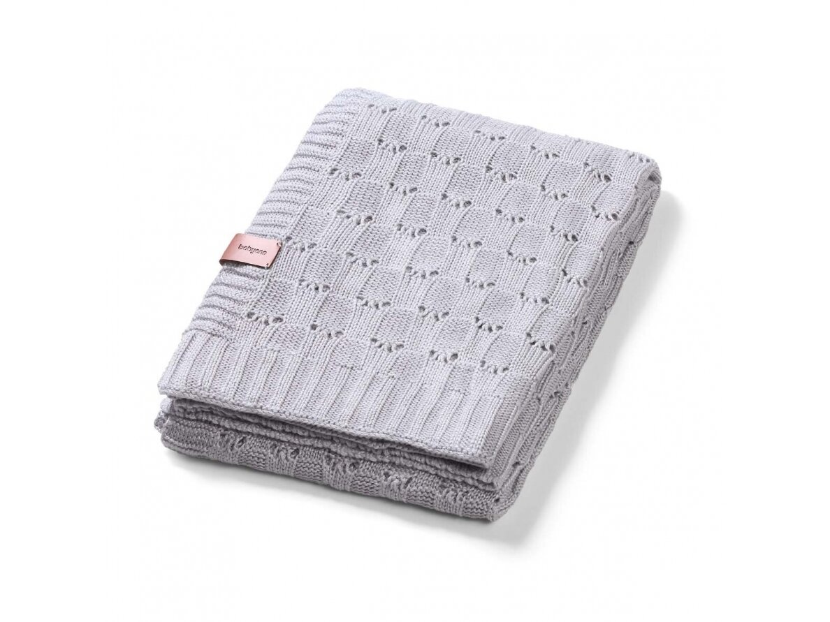Babyono bamboo knitted blanket grey 1479/02 Babyono bamboo knitted blanket grey 1479/02