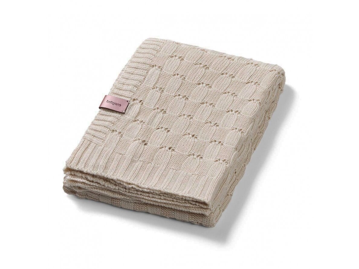 Babyono bamboo knitted blanket beige 1479/03