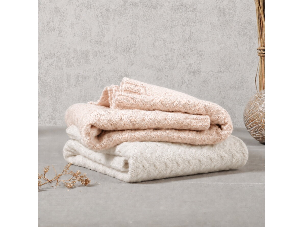 Babyono merino wool blanket dark white 1648/03 1