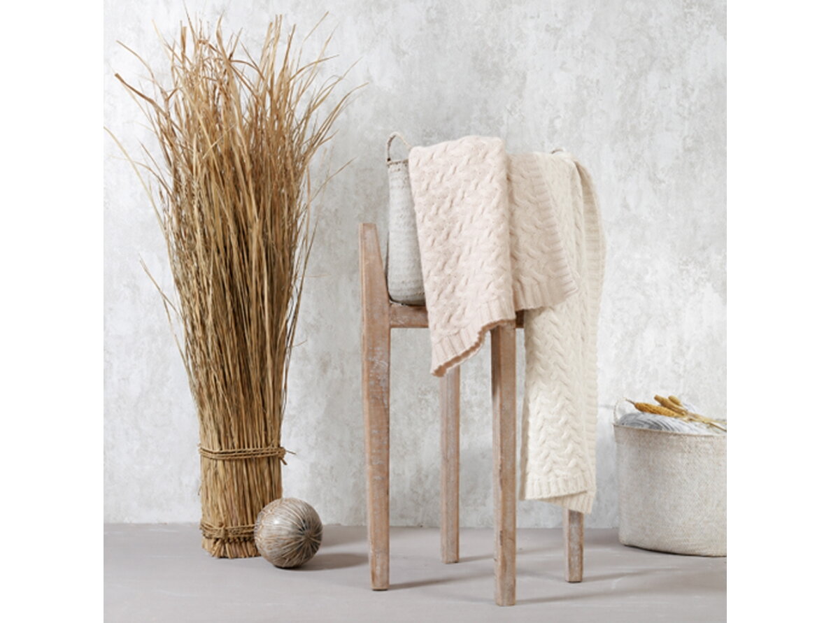Babyono merino wool blanket dark white 1648/03 2