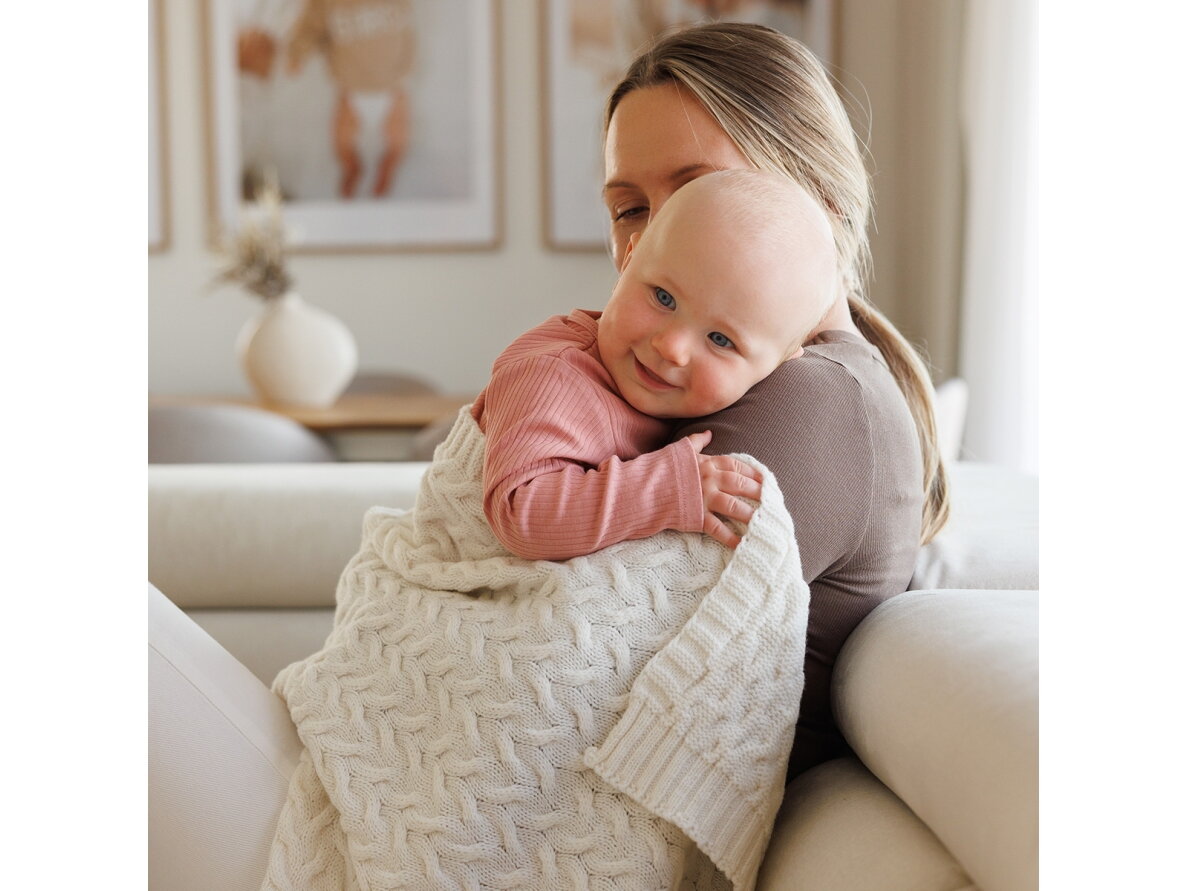 Babyono merino wool blanket dark white 1648/03 4 Babyono merino wool blanket dark white 1648/03 4