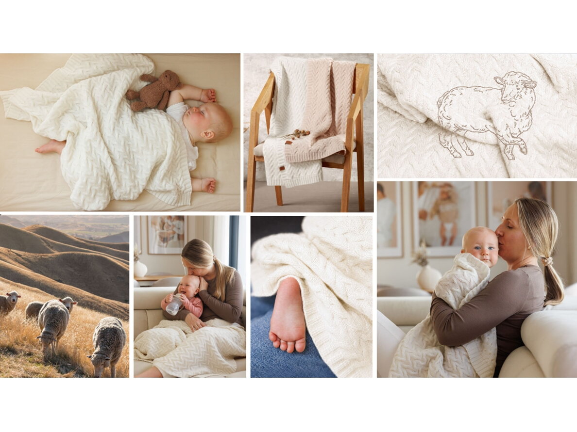 Babyono merino wool blanket dark white 1648/03 5 Babyono merino wool blanket dark white 1648/03 5