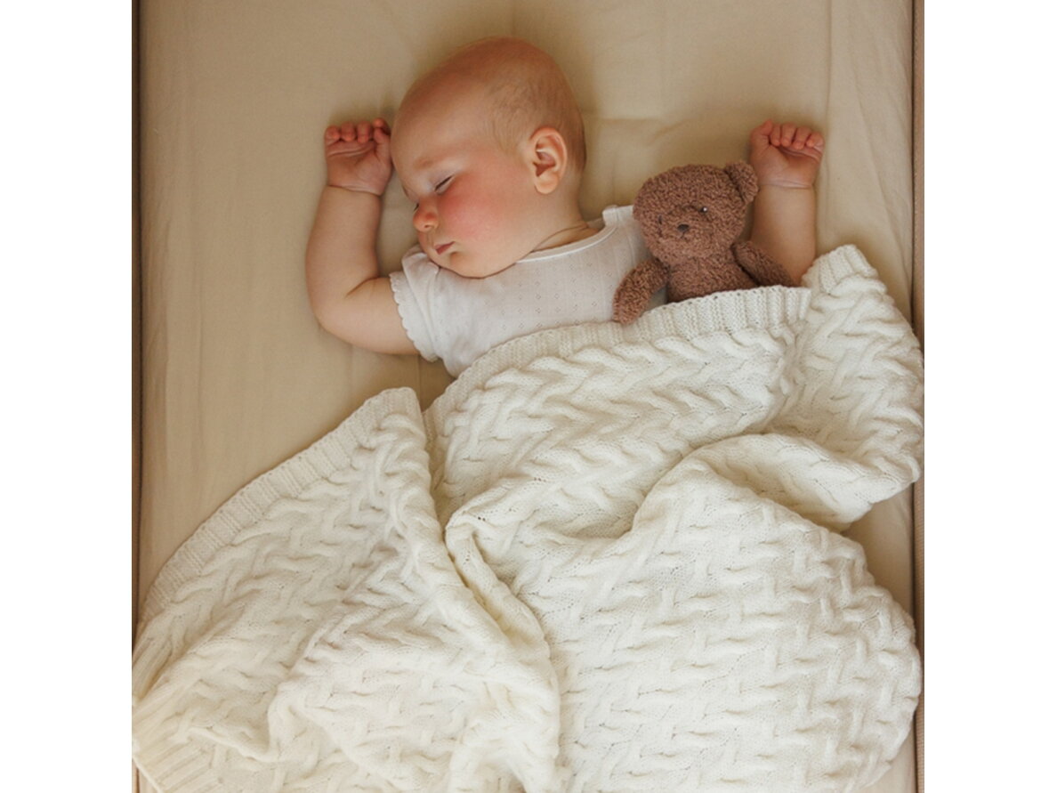 Babyono merino wool blanket dark white 1648/03 7