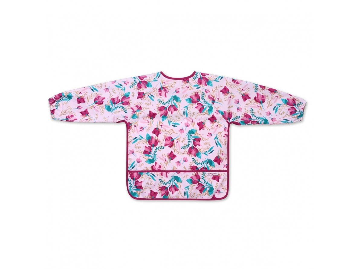 BabyOno sleeved bib, flowers, 1476/01 BabyOno sleeved bib, flowers, 1476/01