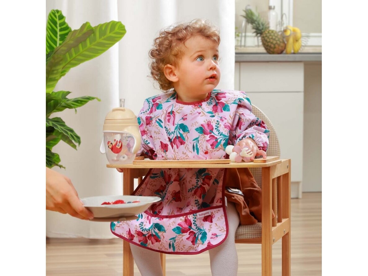 BabyOno sleeved bib, flowers, 1476/01 5 BabyOno sleeved bib, flowers, 1476/01 5