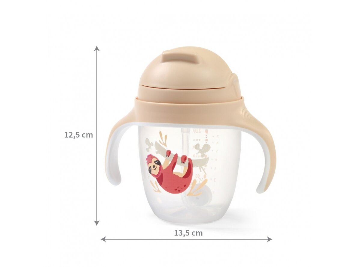 Babyono sippy cup with weighted straw brown 1464/04 6 Babyono sippy cup with weighted straw brown 1464/04 6