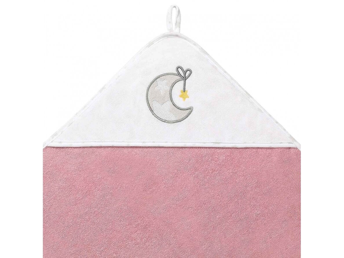 Babyono terry hooded towel pink 85x85cm 144/10 1