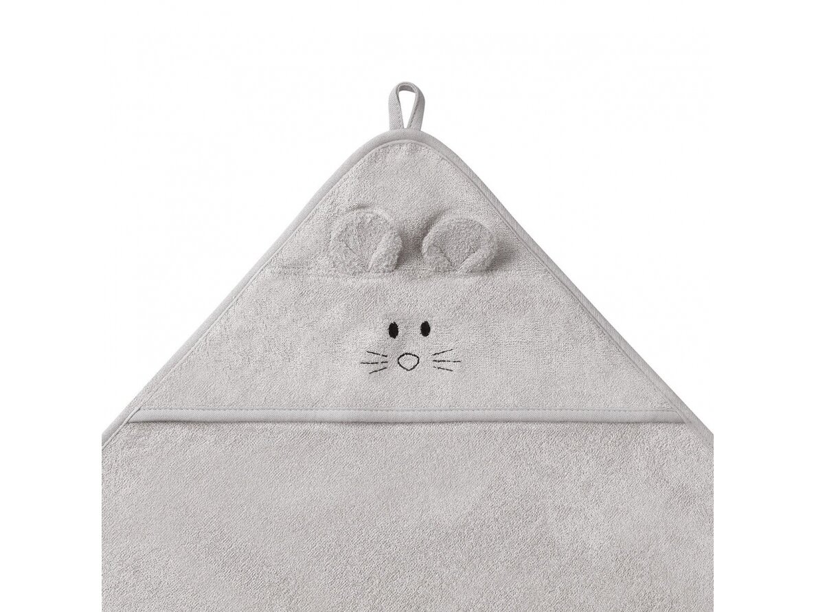 Babyono bamboo hooded towel 100x100 cm grey 1553/03 1 Babyono bamboo hooded towel 100x100 cm grey 1553/03 1
