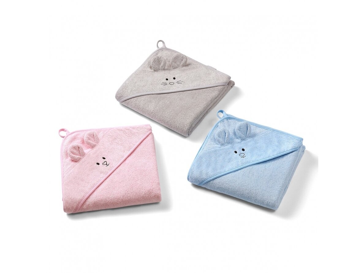 Babyono bamboo hooded towel 100x100 cm grey 1553/03 3 Babyono bamboo hooded towel 100x100 cm grey 1553/03 3