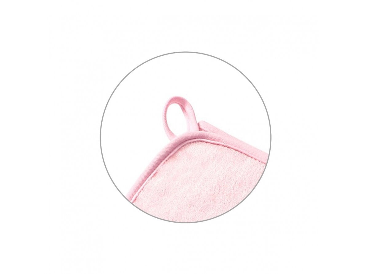Babyono bamboo hooded towel pink NATURAL BAMBOO 100X100 1 Babyono bamboo hooded towel pink NATURAL BAMBOO 100X100 1