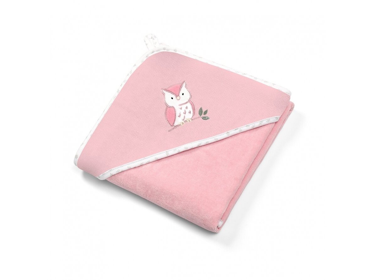 Velour hooded towel 100 x 100, pink Velour hooded towel 100 x 100, pink