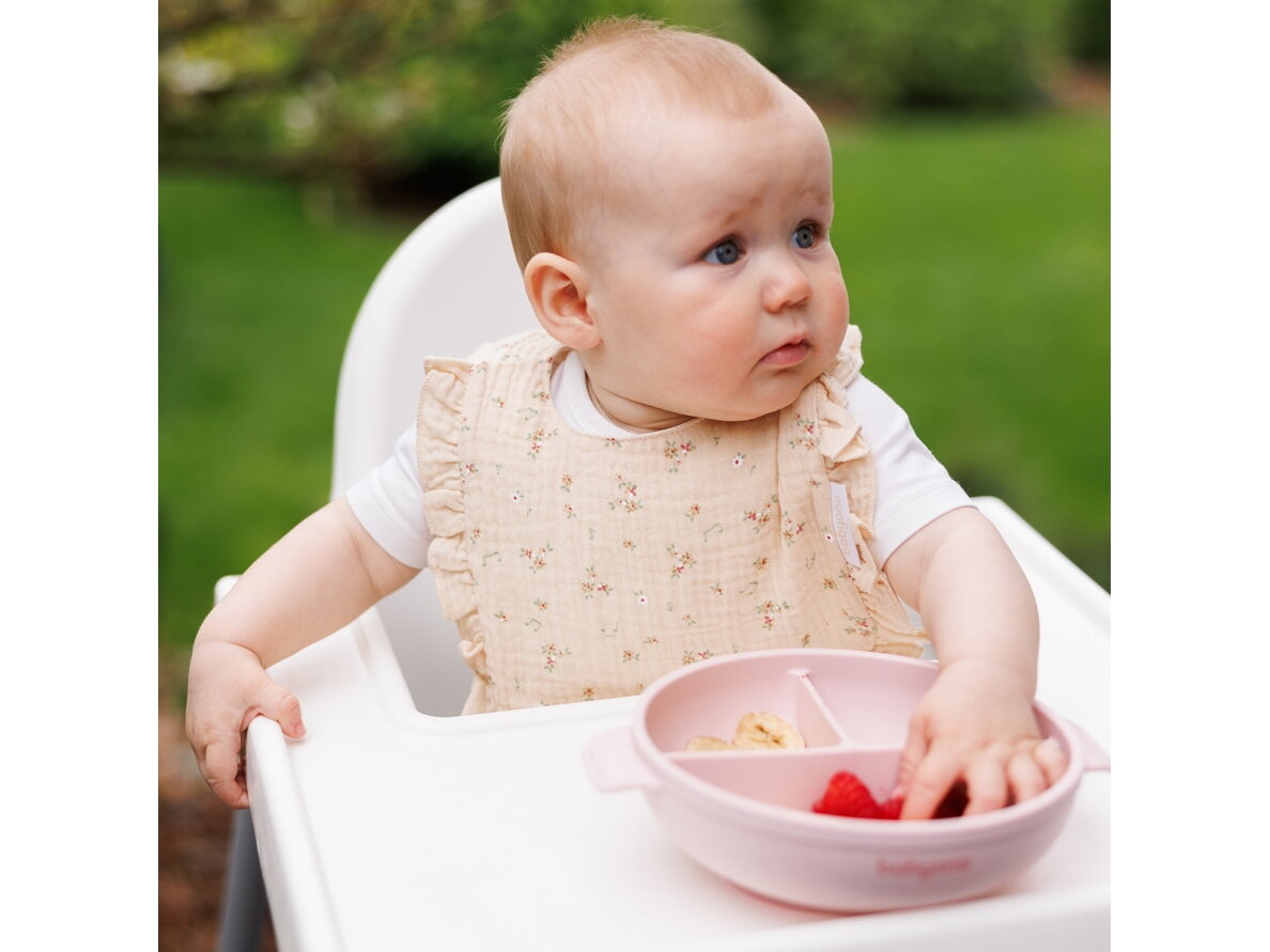 Babyono muslin bib ruffle beige 1724/02 5