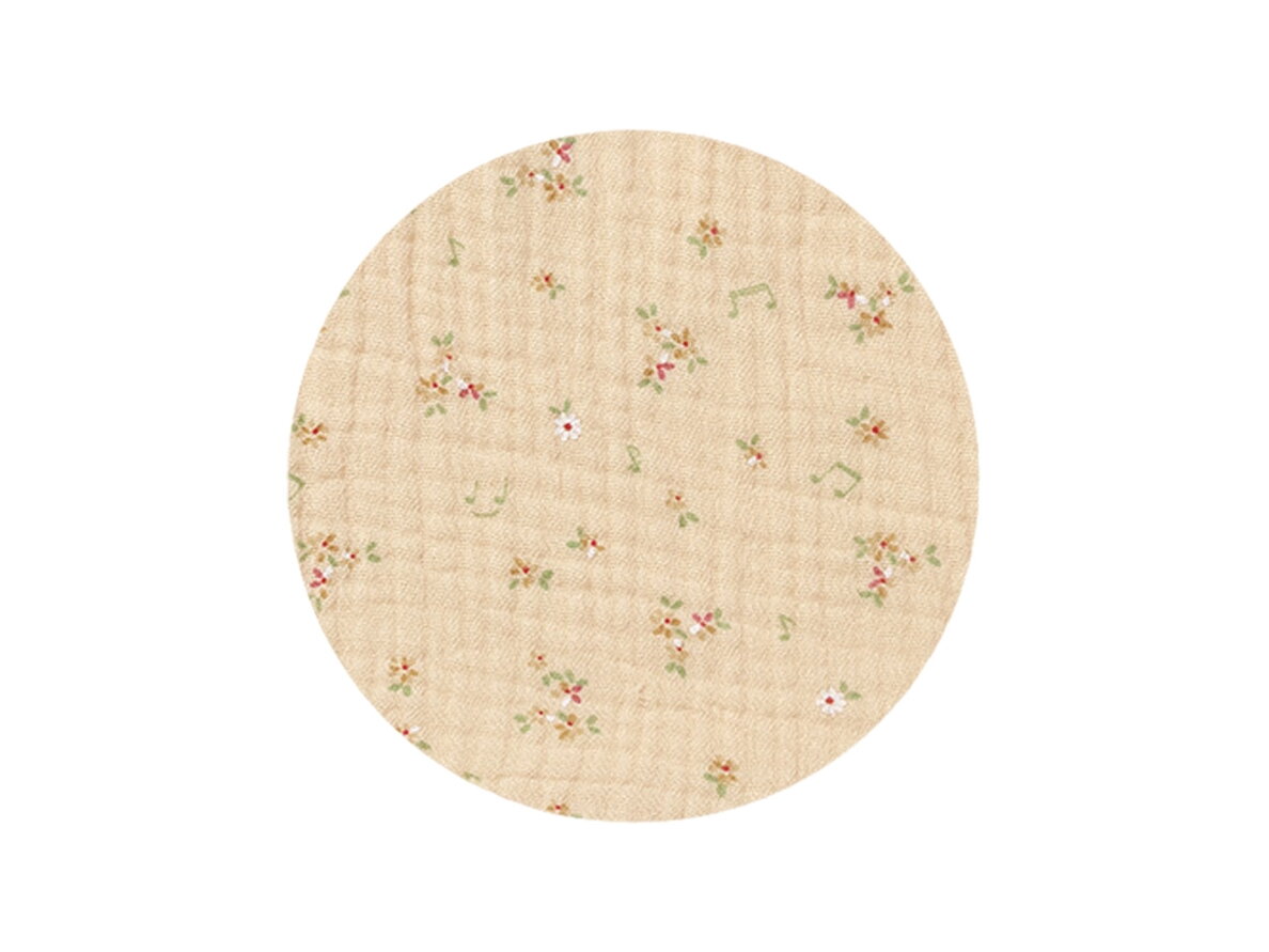 Babyono muslin bib ruffle beige 1724/02 1