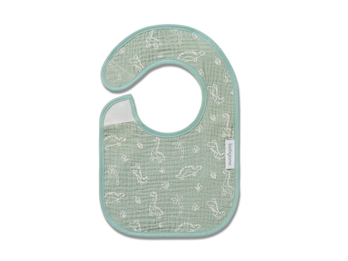 Babyono muslin bib green 1725/02 Babyono muslin bib green 1725/02