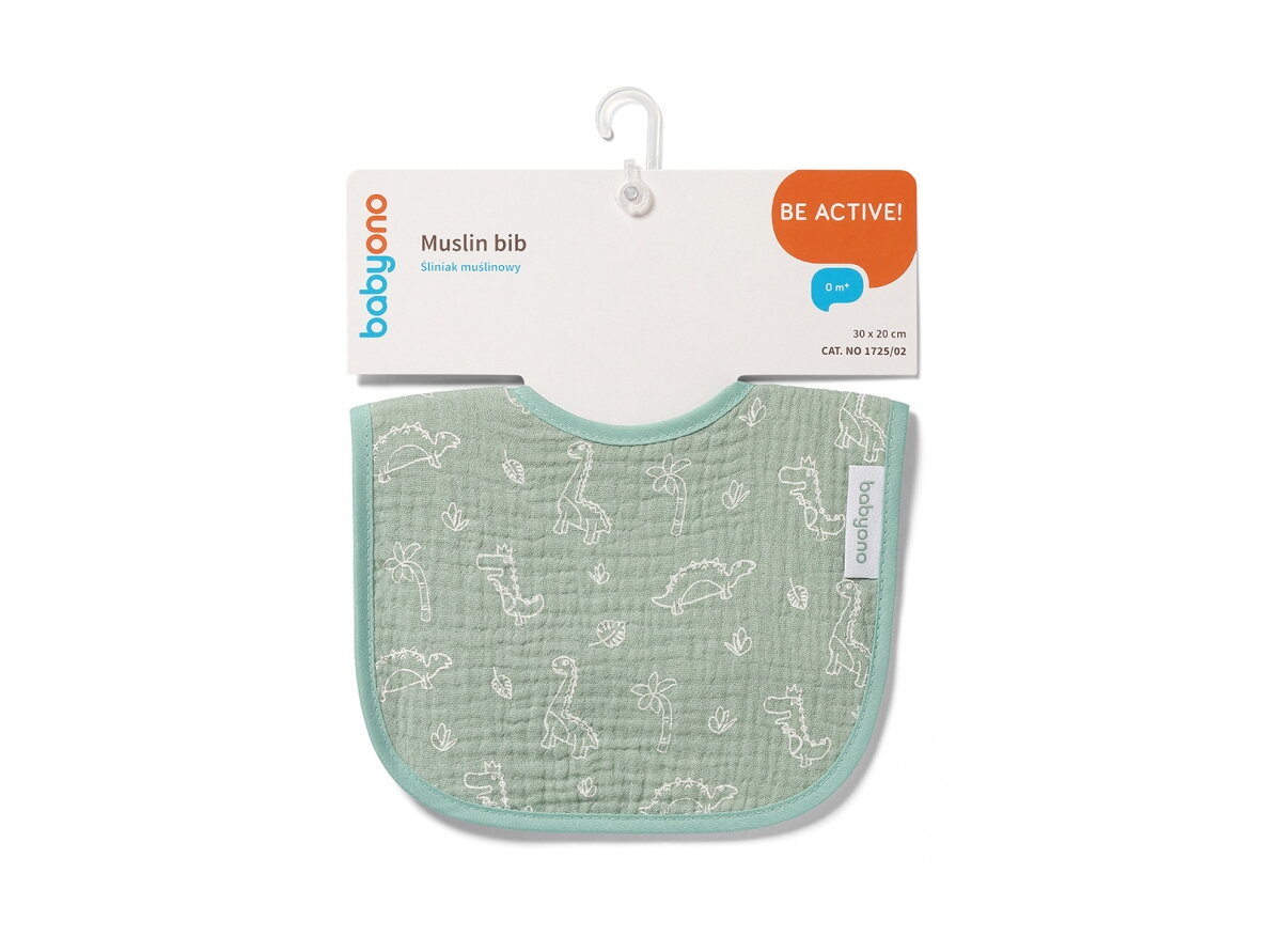 Babyono muslin bib green 1725/02 3