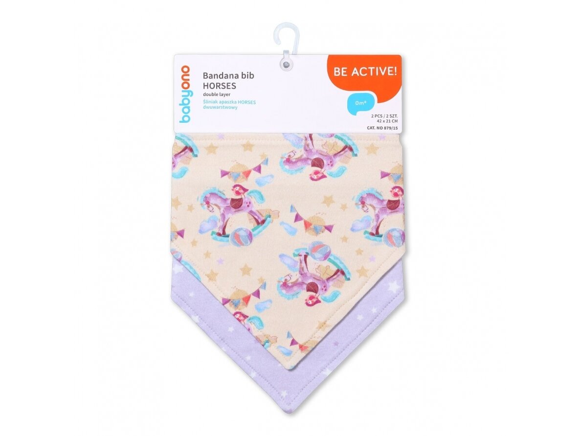 BabyOno bandana bib HORSES, 879/15 BabyOno bandana bib HORSES, 879/15