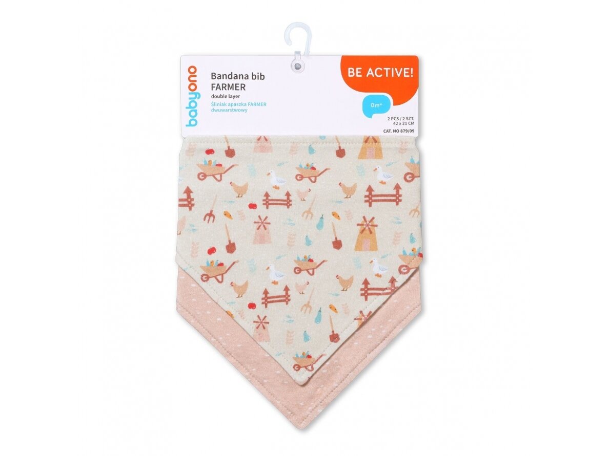 BabyOno bandana bib FARMER, 879/09 BabyOno bandana bib FARMER, 879/09