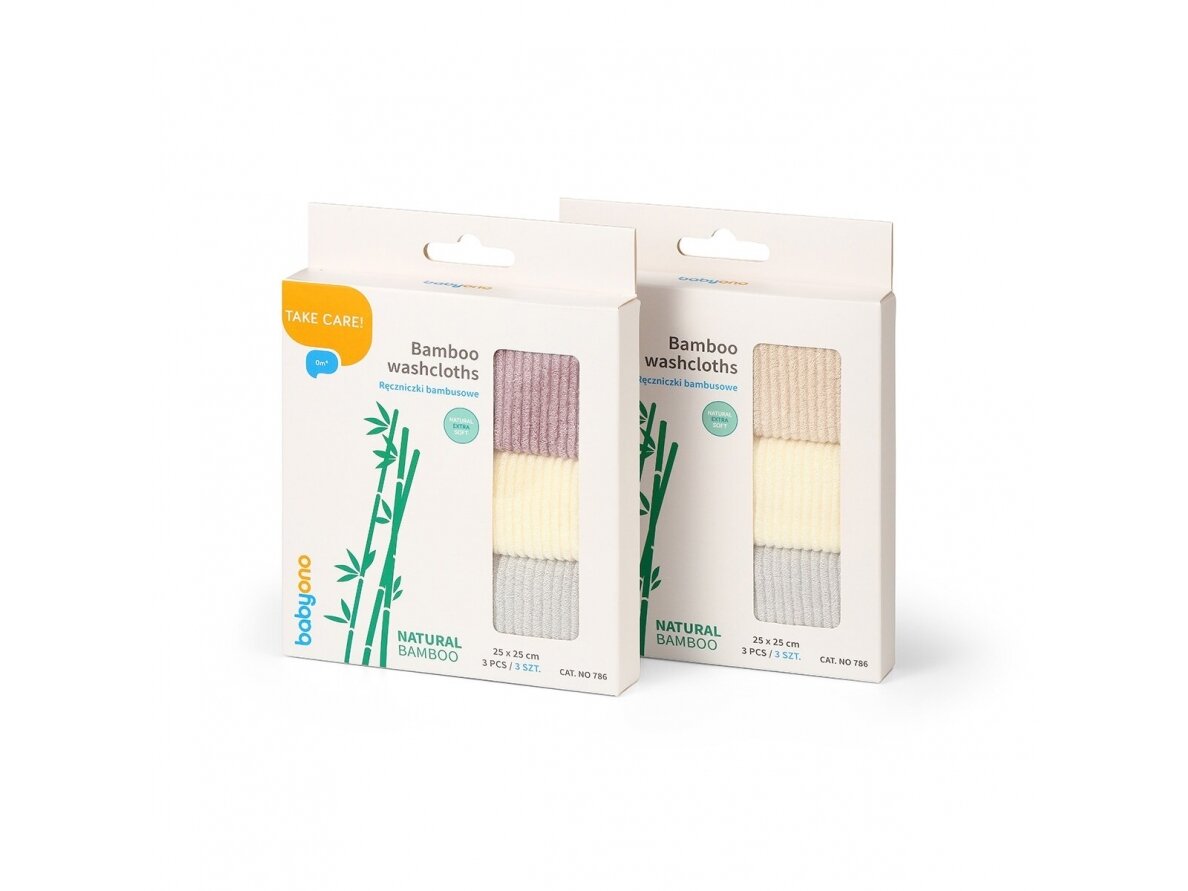 Babyono Bamboo washcloths 3-pack 786 4 Babyono Bamboo washcloths 3-pack 786 4