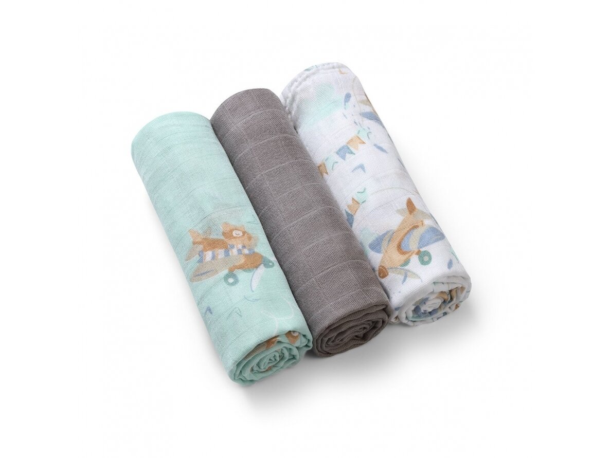 BabyOno bamboo diapers 3 pcs grey 397/10 BabyOno bamboo diapers 3 pcs grey 397/10