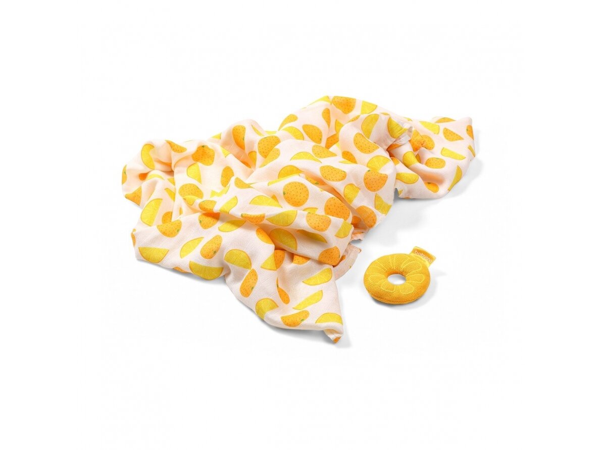 Bamboo muslin swaddle + rattle 536/03 3 Bamboo muslin swaddle + rattle 536/03 3