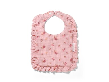 Babyono muslin bib ruffle pink 1724/02 Babyono muslin bib ruffle pink 1724/02